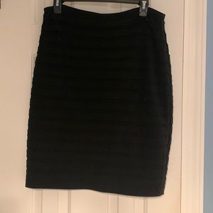 Adrianna Papell Black Tiered Skirt